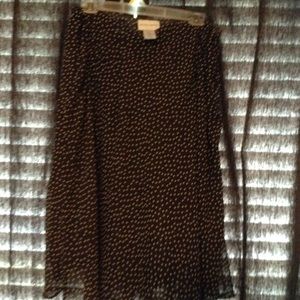 Brown polka dot skirt